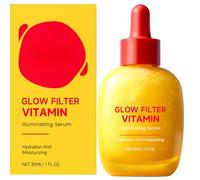 Sérum visage Glow Filter Vitamin, sérum facial illuminateur pour une peau éclatante, sérum hydratant léger idéal comme base de maquillage, soin quotidien booster d’éclat pour femmes, 30 ml (1pcs)