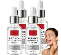 Sérum visage quotidien au rétinol, sérums hydratants pour le visage à la vitamine B3, sérums de soin non gras à absorption rapide, sérums éclaircissants pour tous types de peau. (4PCS)