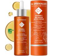Sérum Visage Vitamine C 100ML BIO | Anti-rides, Anti-taches, Éclat, Hydratant | Acide Hyaluronique & Acide Ferulique | Avec Curcuma & Centella Asiatica | Testé Dermatologiquement, Made in Italy