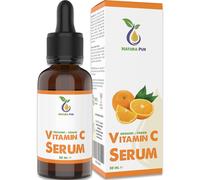 Sérum Vitamine C Bio 50ml Avec Acide Hyaluronique,Vegan-Hautement Dosé Avec 20% De Vitamine C-Serum Hydratant Anti-Âge & Anti Ride Pour Le Visage