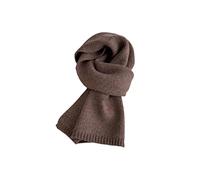 SERUMY Écharpes Tricotées Femmes d'automne d'hiver Couleur Solide Écharpe Mince Nuerchief Doux Blanc Brun Blanc Chaud en Laine en Laine De Laine Pashmina Châle-Chocolate