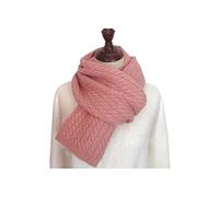 SERUMY Écharpes Tricotées Femmes Solide Cachemire Écharpes Lady Winter Épaississent Les Châles De Pashmina Doux Et Doux Enveloppe La Laine Tricotée Noire Rose-B Style Pink