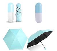 SERUMY Mini parapluie de poche Mubrella - Anti-UV - Pliant - Bleu