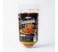 Serunding Ayam 160g - Chicken Floss asiatique - Effiloché de Poulet Épicé & Croustillant - Halal - Garniture Riz, Nasi Lemak, Bubur & Sandwich