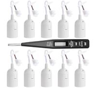 Seruno Douille E27-10 Pièces Ampoule avec Câble - Douille Robuste pour Ampoules à Incandescence, Rénovation pour plafonniers E27, Blanc