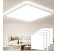 Seruno X Lampe de Salle de Bain 29 CM 24W 3200LM 6000K/4000K/3000K IP54 étanche Ultra Mince Plafonnier Carré pour Cuisine, Chambre à Coucher, Toilettes, Porche, Couloir, Salon, Bureau
