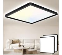 Seruno X Lot de 2 lampes de salle de bain 29 cm 24 W 3200 lm 6000 K/4000 K/3000 K IP54 étanches pour cuisine, chambre à coucher, toilettes, porche, couloir, salon