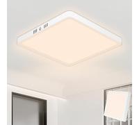 Seruno X Plafonnier LED 18W 1800LM 3000K, Plafonnier Salle De Bain IP44 Carré Luminaire Plafonnier Plat Blanc Chaud, Pilote Inclus. pour Salle de Bain Chambre Salon Cuisine Couloir Bureau Ø22CM
