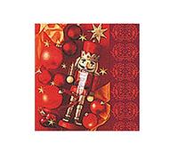 SERV.LUNCH RED NUTCRACKER 33 x 33 cm. -20 u.-