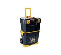 Servante à Outils Mobile - 2 Compartiments Modulables Boite à Outils 2 Roues Charge 70 kg Trolley Art Plast