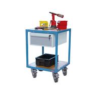 Servante atelier 2 plateaux bois 600 x 600 mm 400 kg - 880010598