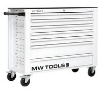 Servante d'atelier 7 tiroirs blanche extra large 1135 mm avec verrouillage intégré dans la poignée roues ø125 mm MW Tools GW307W