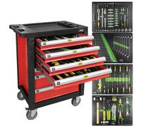 SERVANTE D'ATELIER 7 TIROIRS COMPLETE AVEC 172 OUTILS