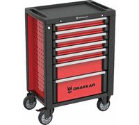 Servante d'atelier 7 tiroirs rouge/noir 725x465x930mm DRAKKAR - 72525
