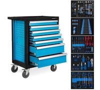 Servante d'atelier avec Outils - EBERTH - 7 tiroirs à roulements à billes - Bleu