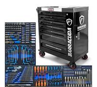 Servante d'atelier Barracuda Tools Dynamic+ 7 tiroirs dont 5 outillés - Black Edition, Clé dynamométrique, Cliquets, Douilles