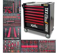 Servante d'atelier - BARRACUDA TOOLS - Munich - 7 tiroirs - 254 outils - Rouge