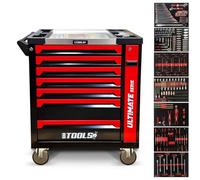 Servante d'atelier BM TOOLS 8-7-ULTIMATE-SERIE - 296 Outils haute qualité inclus, 7/8 tiroirs pleins, Chariot TOOLS, Clé Dynamo