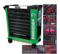Servante d'atelier/ Chariot Barracuda Tools Rock PRO+ 8 tiroirs 7 outillés - 4 roues, 2 freins - Chariot MECANICIEN, GARAGISTE
