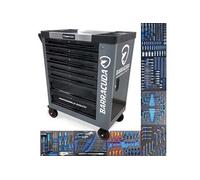 Servante d'atelier complète Barracuda Tools NARDO Gray XXL 7 Tiroirs outillés - 4 roues, 2 freins, Chariot MECANICIEN, GARAGISTE