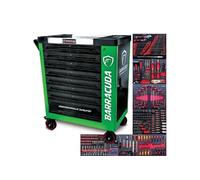 Servante d'atelier complète Barracuda Tools Rock PRO+ 8 tiroirs 7 outillés - 4 roues, 2 freins - Chariot MECANICIEN, GARAGISTE