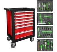 SERVANTE D'ATELIER 7 TIROIRS COMPLETE AVEC 172 OUTILS