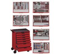 Servante d'atelier complète pro 7 tiroirs 491 outils Teng Tools TCMM491NE
