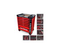 Servante d'atelier Kraft Muller KM-XXL PRO II Daily Edition 257 outils - Clé dynamo - 7 tiroirs outillés sur Roulettes, Chariot