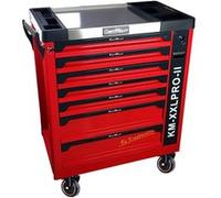 Servante d'atelier Kraft Muller KM-XXL PRO II TOOLS - 257 outils - Clé dynamo - 7 tiroirs, 1 coulissant, Roulettes, Black Red