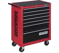 Servante d'atelier - KREATOR - KRT653003 - 7 tiroirs - 4 roues - Rouge