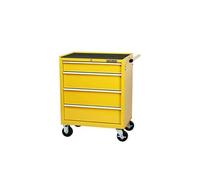 Servante d'atelier métallique 4 tiroirs 68.5 x 122.6 x 30 cm coloris jaune