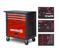 Servante d'atelier - MOVITOOLS - RC3T1P-101B - 3 tiroirs - 101 accessoires - Acier renforcé