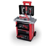 Smoby Servante de bricolage Facom 360218 – 31 accessoires, poignée de transport – Rouge