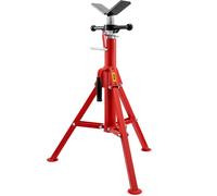 VEVOR Servante de Tubes à Tête en V 0,32-30,48 cm Servante Tuyauteur Hauteur Réglable 61-107 cm Charge 1134 kg Servante Tuyaux Structure Acier Carbone Pieds Pliables pour Supporter Tuyaux Tuyauterie