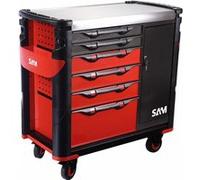 Servante 41 - xxl 6 tiroirs - avec armoire et plateau inox SAM OUTILLAGE - 416AXE
