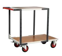Servante FLAT-PACK™ 2 plateaux médium 1 plateau 1000 x 600 mm et 1 plateau 700 x 600 mm roues CC 400 kg - 884722231