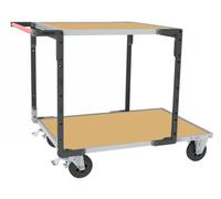 Servante FLAT-PACK™ 2 plateaux médium 1 plateau 1200 x 800 mm et 1 plateau 900 x 800 mm roues CC 400 kg - 884732231