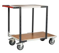 Servante FLAT-PACK™ 2 plateaux médium 1 plateau 850 x 500 mm et 1 plateau 550 x 500 mm roues TPE 400 kg - 884721241