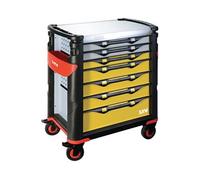 Servante grand volume 7 tiroirs SAM OUTILLAGE jaune et grise plateau inox - 417HREN