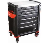 Servante grand volume 7 tiroirs SAM OUTILLAGE plateau inox - 417