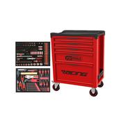 Servante KS TOOLS Racing - Equipée 184 outils- Rouge - 5 tiroirs - 855.5184