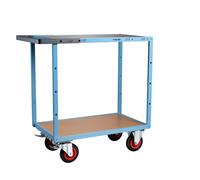 Servante mécano-soudée 2 plateaux médium 850x500 mm roues CC 400 kg - FIMM - 880701231