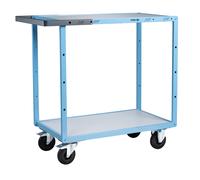 Servante mécano-soudée 2 plateaux mélaminé 850x500 mm roues CC 250 kg - FIMM - 880701111