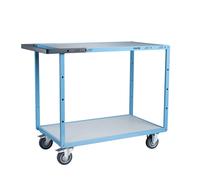 Servante mécano-soudée 2 plateaux mélaminé roues TPE 250 kg - FIMM - 880702121