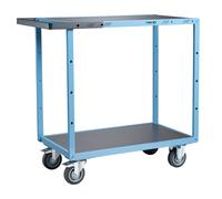 Servante mécano-soudée 2 plateaux tôle galva 850x500 mm roues TPE 250 kg - FIMM - 880701321