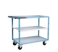 Servante mécano-soudée 3 plateaux mélaminé 1000 x 600 mm roues CC 250 kg - 880702112