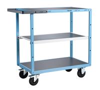 Servante mécano-soudée 3 plateaux tôle galva 850x500 mm roues CC 250 kg - FIMM - 880701312