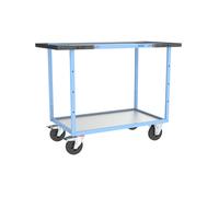 Servante mécano-soudée double poignées 2 plateaux tôle galva roues CC 400 kg - FIMM - 880701731