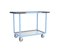 Servante mécano-soudée double poignées 2 plateaux tôle galva roues TPE 250 kg - FIMM - 880701721