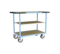 Servante mécano-soudée double poignées 3 plateaux médium roues TPE 400 kg - FIMM - 880701642